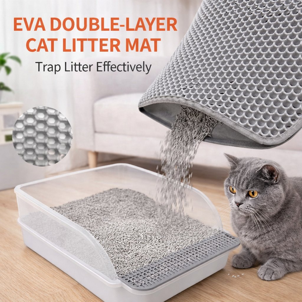 PawLuna CleanStep Cat Litter Mat 60 x 90cm