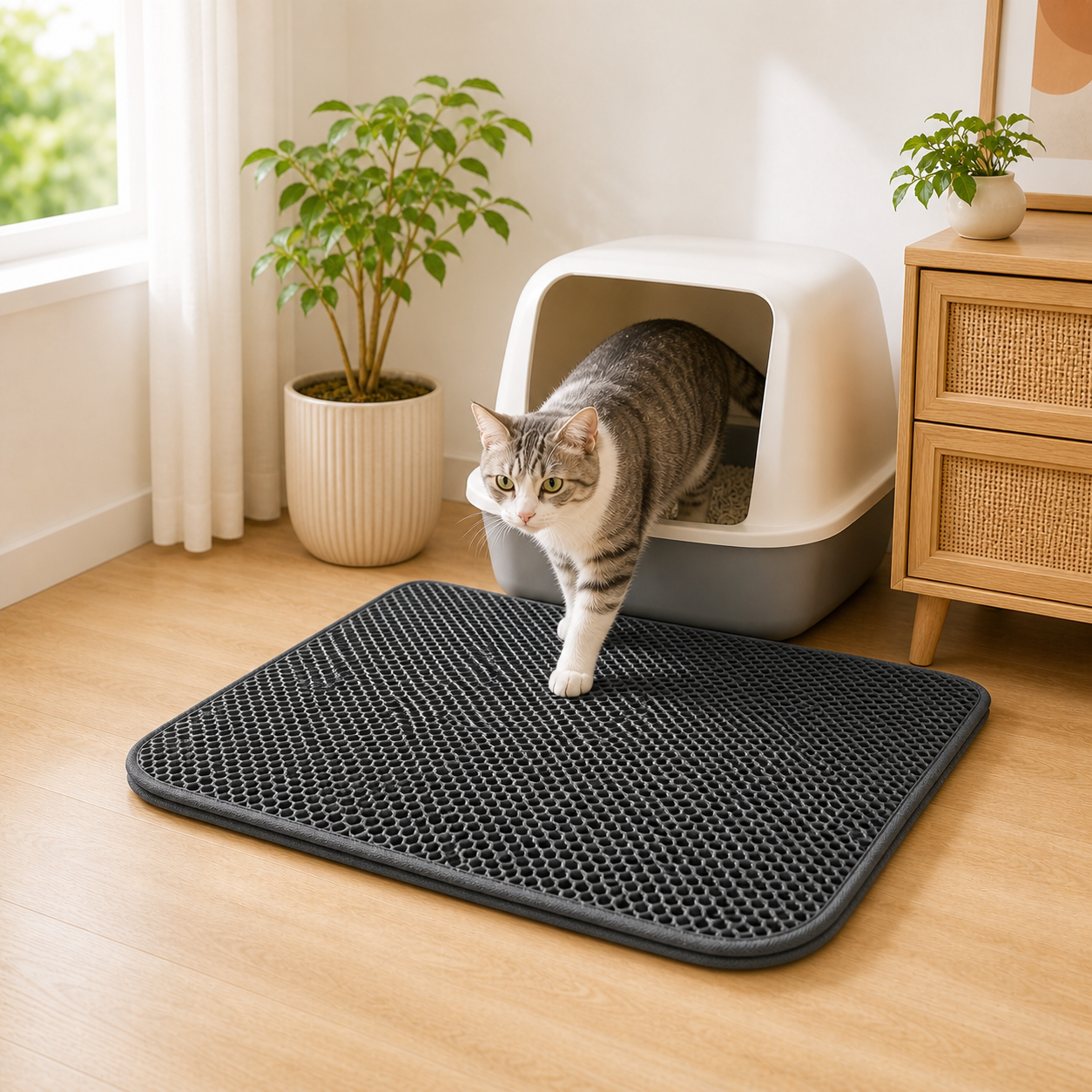 PawLuna CleanStep Cat Litter Mat 30 x 30cm